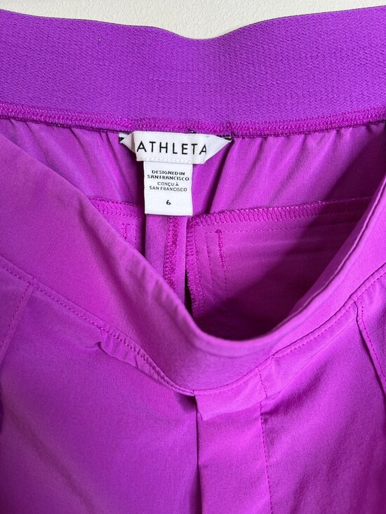 Athleta Pants Size 6 Brooklyn Heights Vienna Slim-Fit Pull On Jazz Purple - Picture 4 of 4